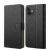 iPhone 11  Echtleder Tasche Flipcover - Schwarz
