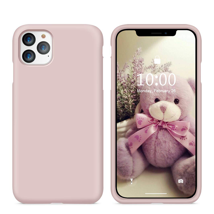 iPhone 11 Pro  Silicone Hülle, Stossfest - Rosa (matt)