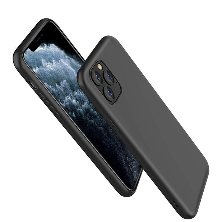 iPhone 11 Pro Max  Silicone Hülle, Stossfest - Schwarz (matt)