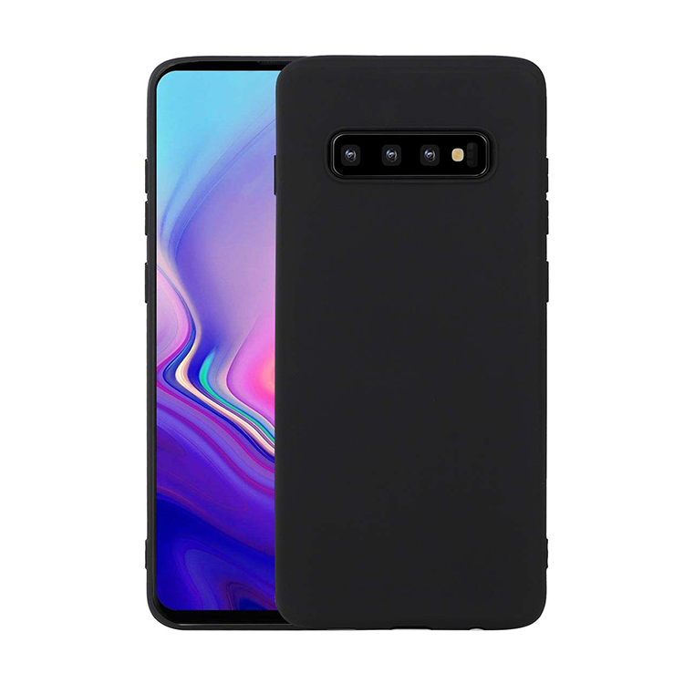 Samsung Galaxy S10+ Plus  Gummi Case Schutz Hülle-Schwarz (matt)