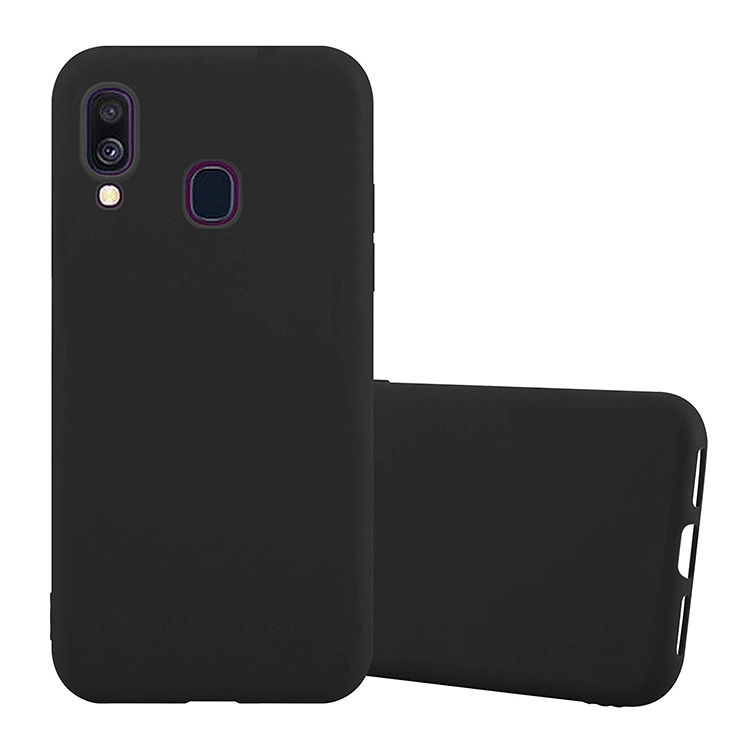 Samsung Galaxy A40 Gummi Case Schutz Hülle - Schwarz (matt)