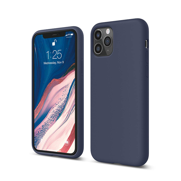 iPhone 11 Pro  Silicone Hülle, Stossfest - Navy blau (matt)