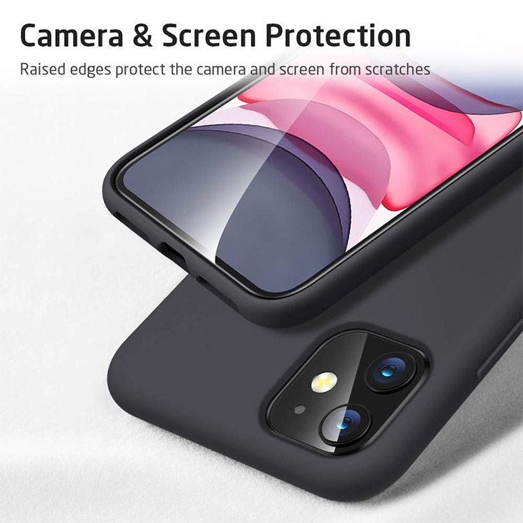 Alternative view of iPhone 11   Gummi Case Schutz Hülle- Schwarz (matt)
