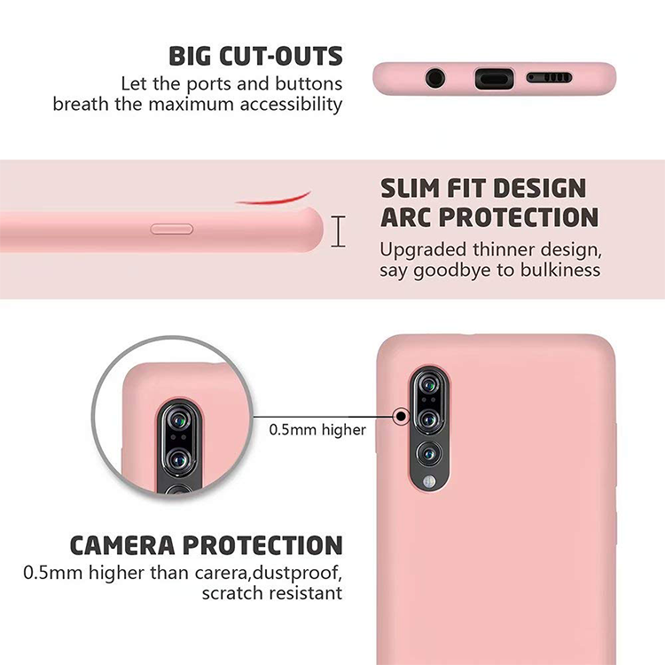Huawei P20 pro Gummi Case Schutz Hülle - Rosa (matt) – Bild 4