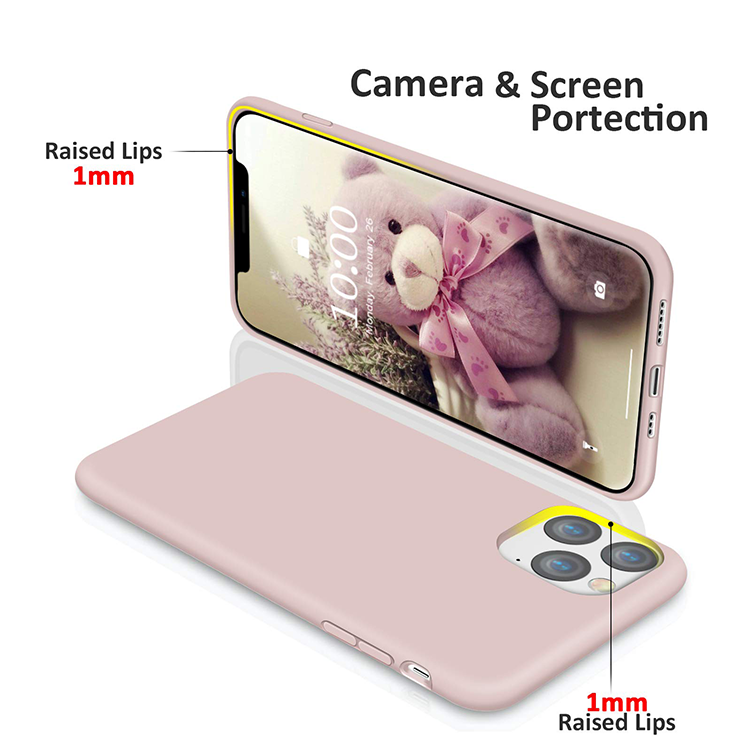 Alternative view of iPhone 11 Pro  Silicone Hülle, Stossfest - Rosa (matt)