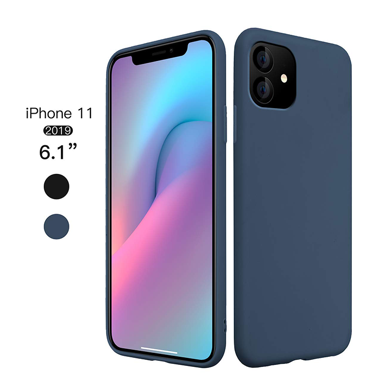 Alternative view of iPhone 11   Gummi Case Schutz Hülle- Nevy blau (matt)