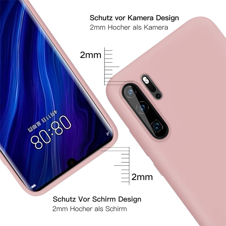 Huawei P30 Pro Gummi Case Schutz Hülle - Rosa (matt) – Bild 4