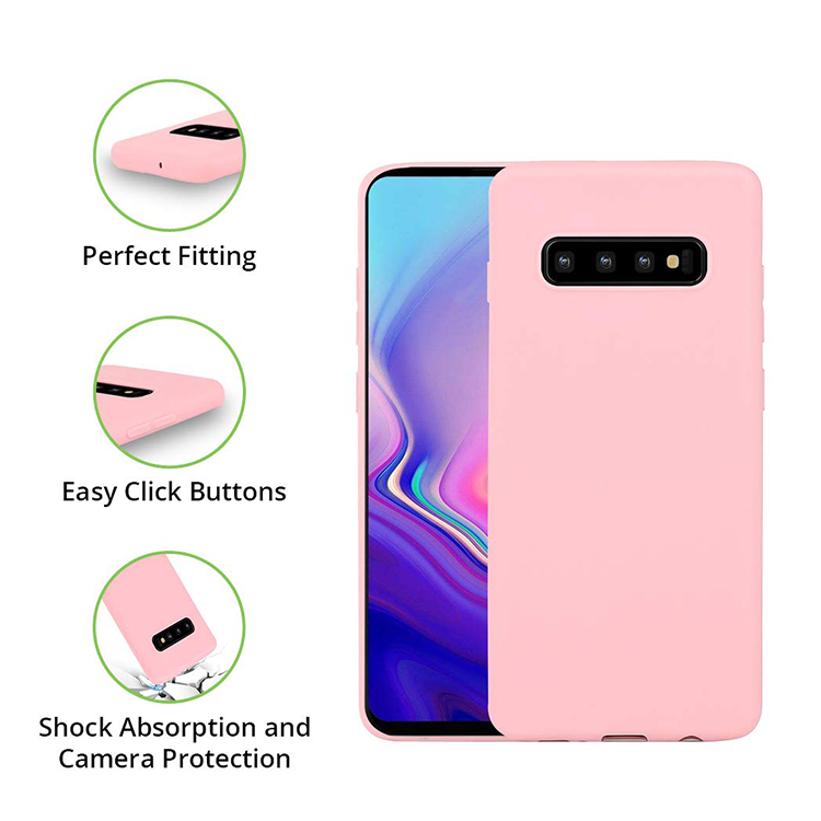 Samsung Galaxy S10  Gummi Case Schutz Hülle- Rosa (matt) – Bild 2