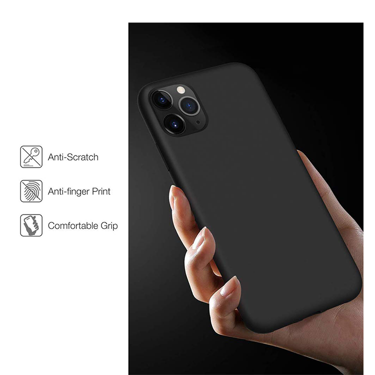iPhone 11 Pro Max  Silicone Hülle, Stossfest - Schwarz (matt) – Bild 7