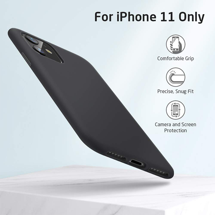 iPhone 11   Gummi Case Schutz Hülle- Schwarz (matt) – Bild 3