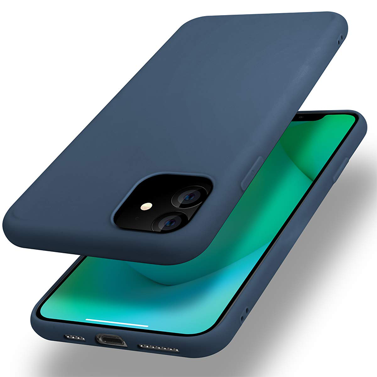 iPhone 11   Gummi Case Schutz Hülle- Nevy blau (matt) – Bild 3