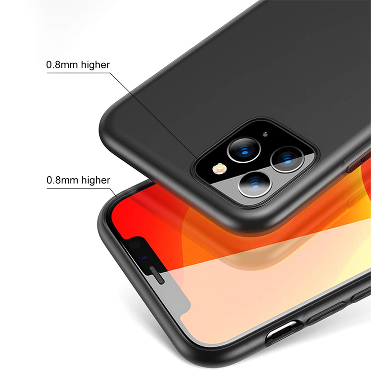 Alternative view of iPhone 11 Pro Max  Silicone Hülle, Stossfest - Schwarz (matt)