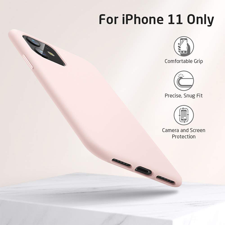 iPhone 11   Gummi Case Schutz Hülle- Rosa (matt) – Bild 3