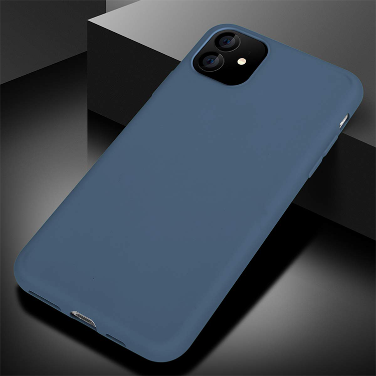 iPhone 11   Gummi Case Schutz Hülle- Nevy blau (matt) – Bild 4