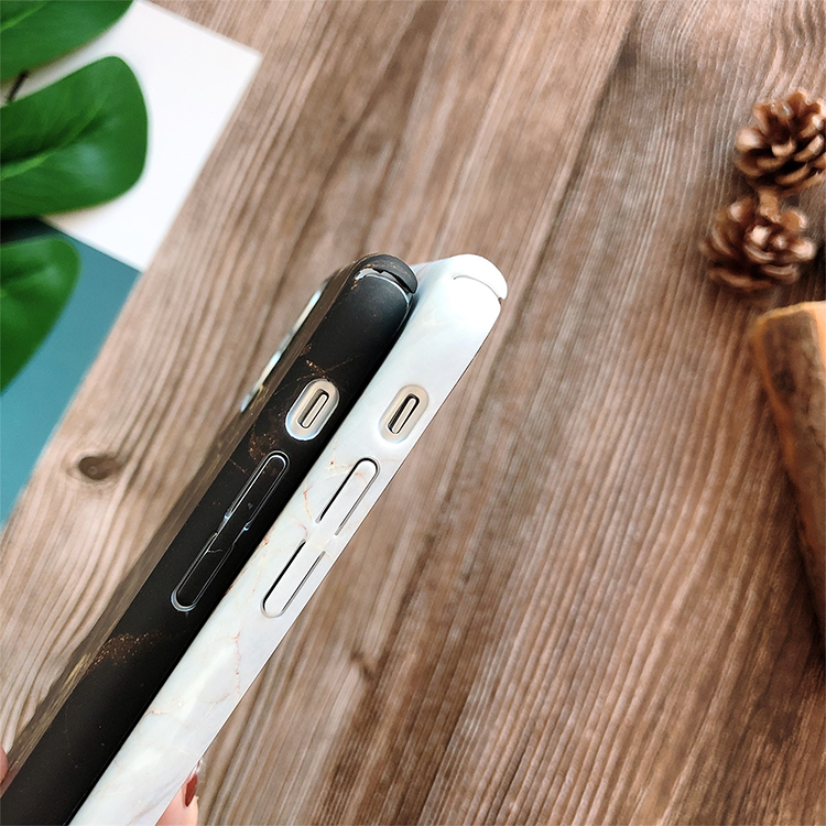 iPhone XR Hardcase Hülle (Marmor Design) - Weiss – Bild 3