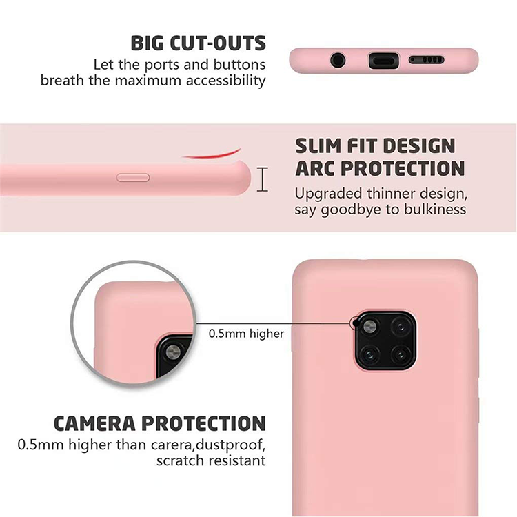 Huawei Mate 20 Pro Gummi Case Schutz Hülle - Rosa (matt) – Bild 3