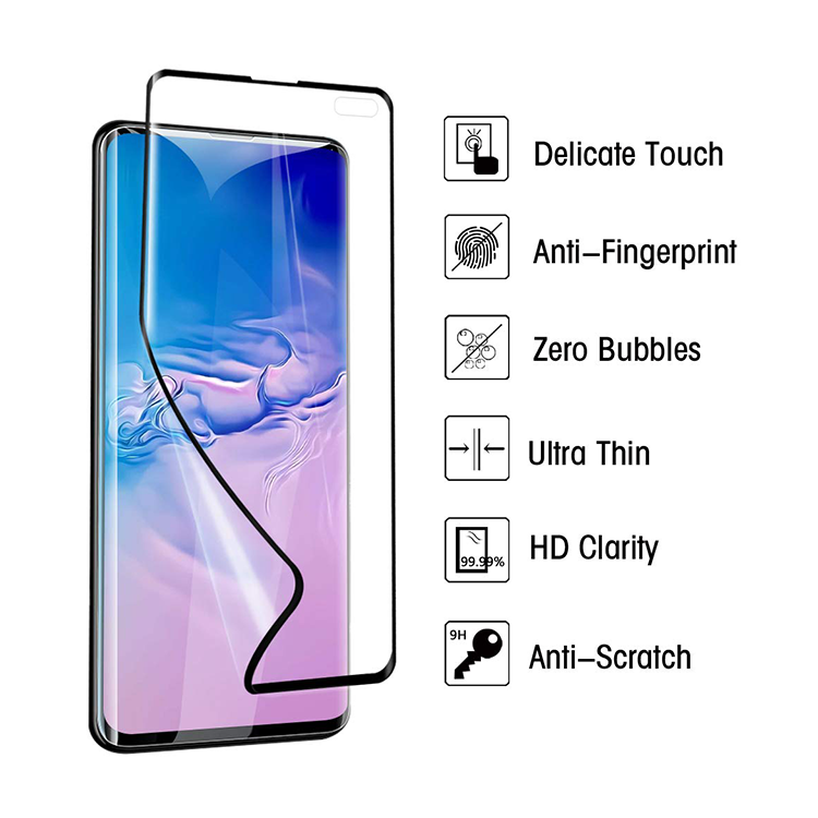Alternative view of Samsung Galaxy S10+ (Plus) Schutzfolie  - 2x Displayfolie