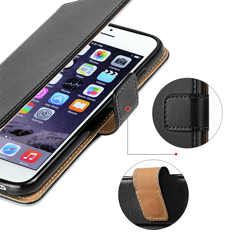 iPhone 6/6s  Echtleder Tasche Flipcover – Bild 4