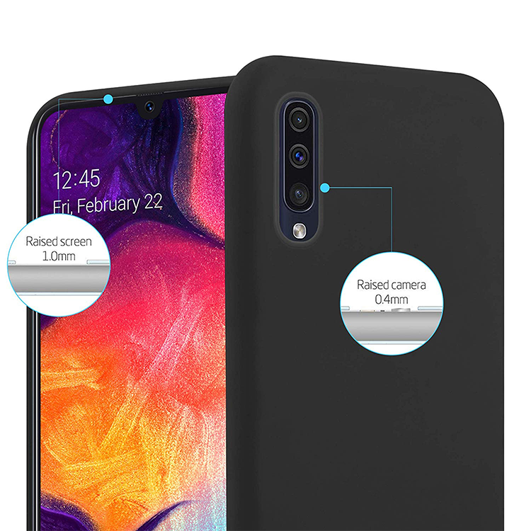 Alternative view of Samsung Galaxy A50 Gummi Case Schutz Hülle - Schwarz (matt)