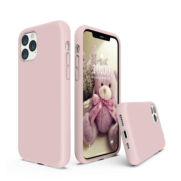 iPhone 11 Pro Max  Silicone Hülle, Stossfest - Rosa (matt)