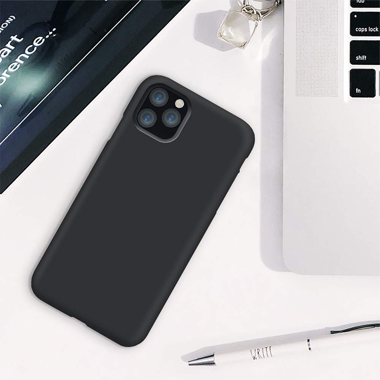 iPhone 11 Pro Max  Silicone Hülle, Stossfest - Schwarz (matt) – Bild 5