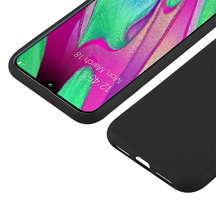 Samsung Galaxy A40 Gummi Case Schutz Hülle - Schwarz (matt) – Bild 3