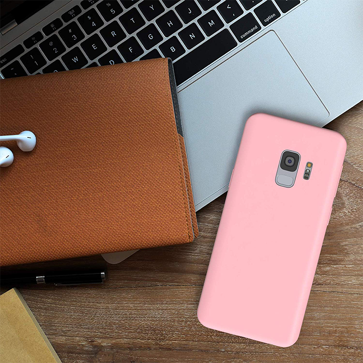 Samsung Galaxy S9+ Plus  Gummi Case Schutz Hülle - Rosa (matt) – Bild 5
