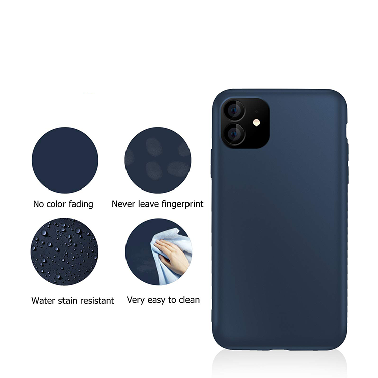iPhone 11   Gummi Case Schutz Hülle- Nevy blau (matt) – Bild 5