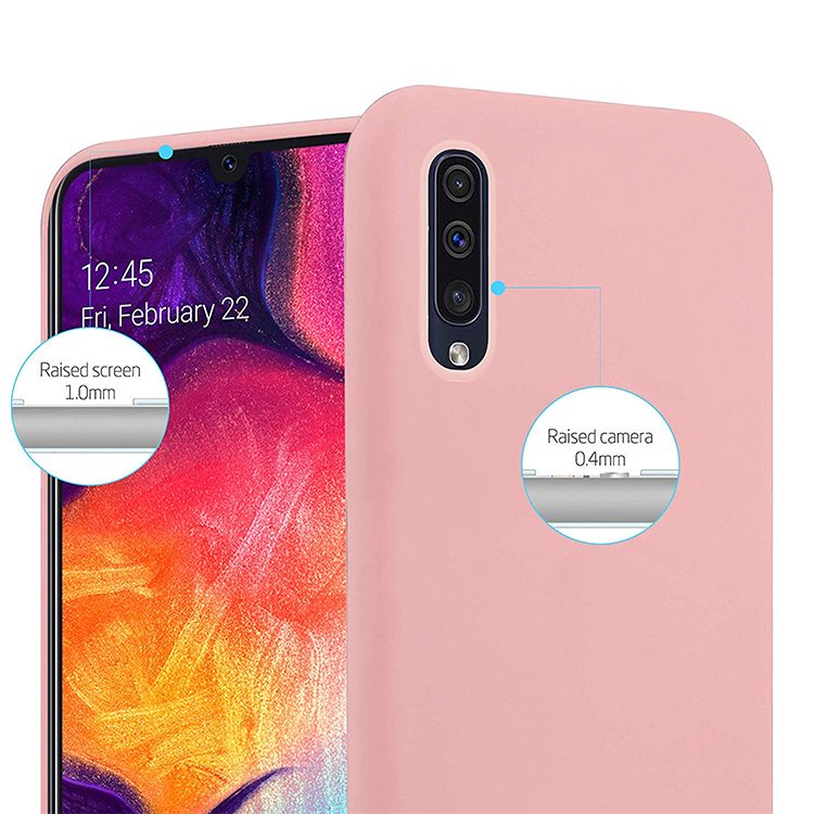 Samsung Galaxy A50 Gummi Case Schutz Hülle - Rosa (matt) – Bild 4