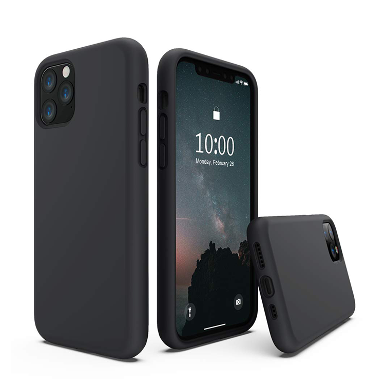 iPhone 11 Pro Max  Silicone Hülle, Stossfest - Schwarz (matt) – Bild 6