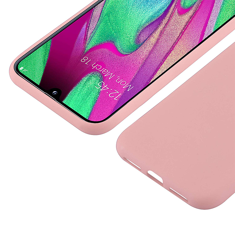 Samsung Galaxy A40 Gummi Case Schutz Hülle - Rosa (matt) – Bild 3