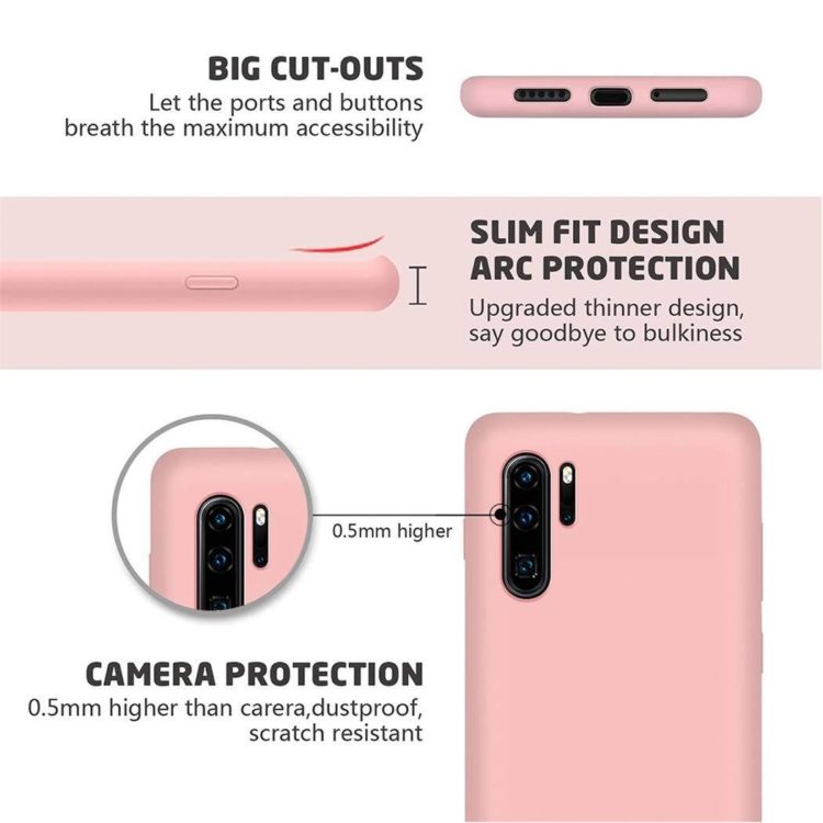 Alternative view of Huawei P30 Pro Gummi Case Schutz Hülle - Rosa (matt)