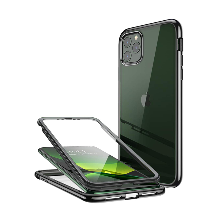 iPhone 11 Magnetische Alu  Schutzhülle - Schwarz (Rund)