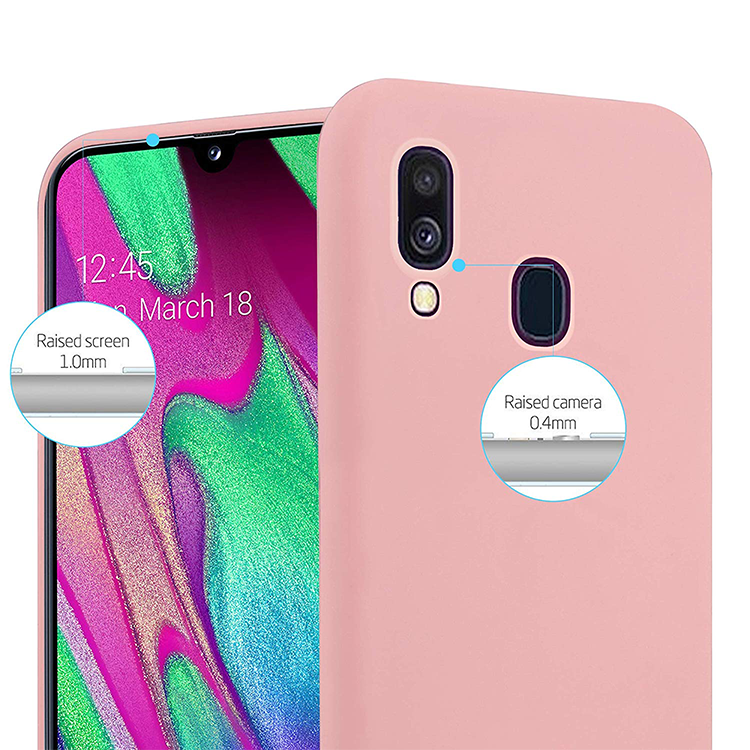 Samsung Galaxy A40 Gummi Case Schutz Hülle - Rosa (matt) – Bild 4