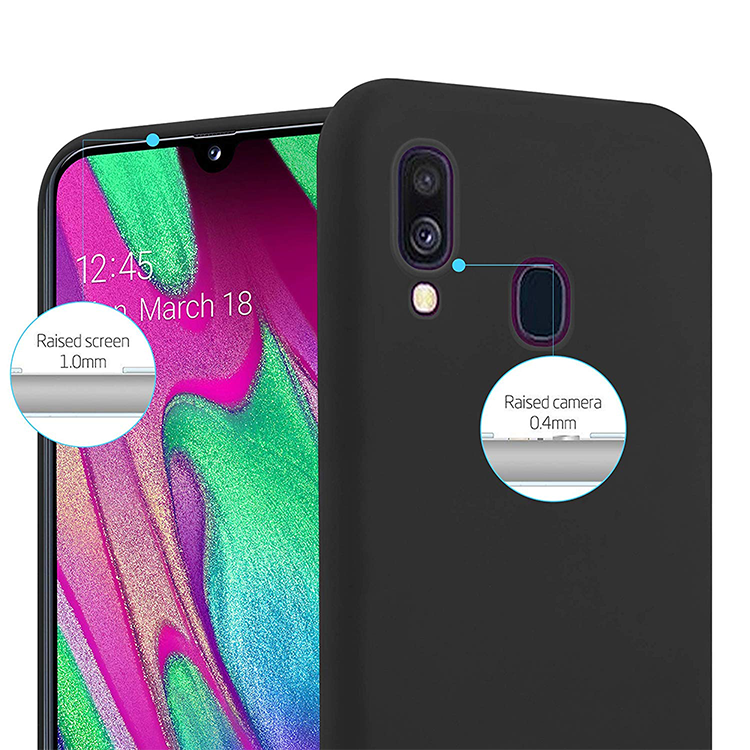 Samsung Galaxy A40 Gummi Case Schutz Hülle - Schwarz (matt) – Bild 4