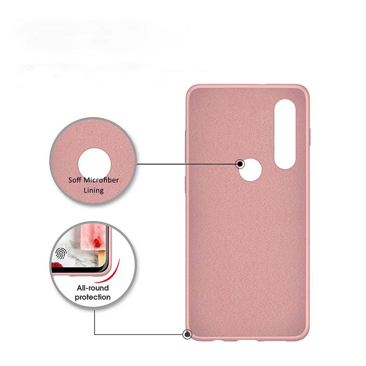 Huawei P30 Lite Gummi Case Schutz Hülle - Rosa (matt) – Bild 4