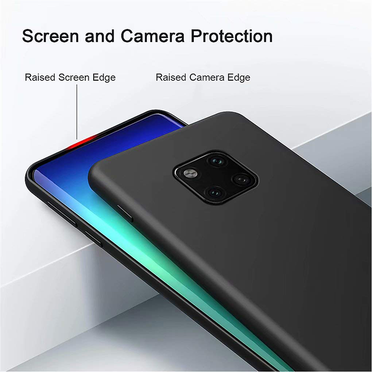 Huawei Mate 20 Pro Gummi Case Schutz Hülle - Schwarz (matt) – Bild 6
