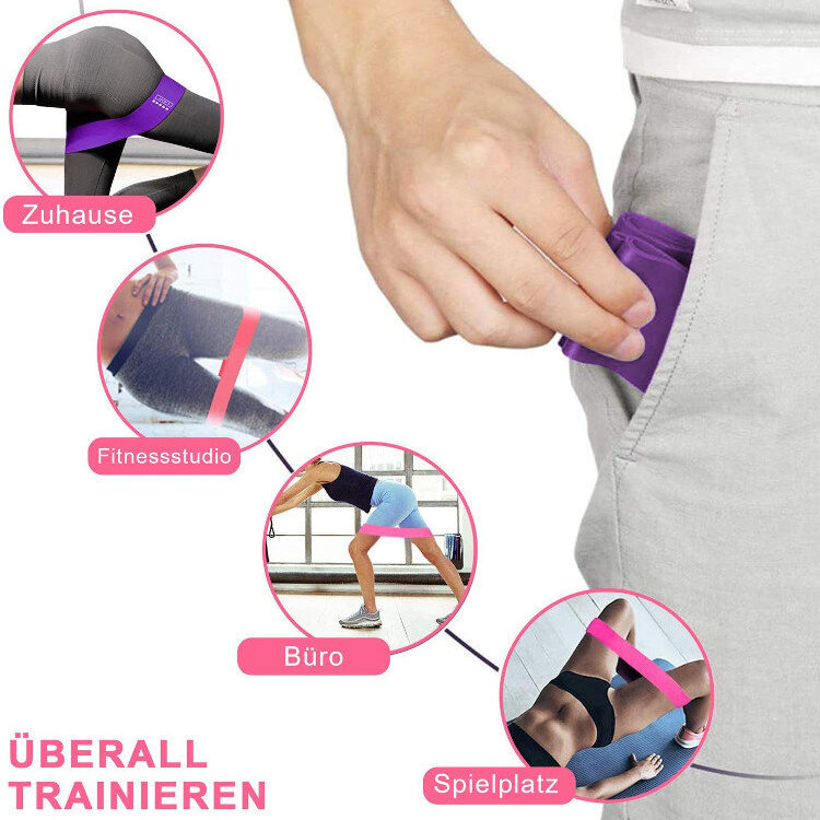 Fitnessband 5er Set - (Peach edition) – Bild 4
