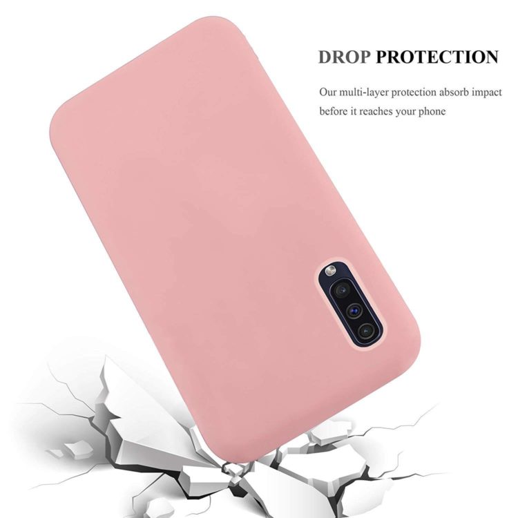 Samsung Galaxy A50 Gummi Case Schutz Hülle - Rosa (matt) – Bild 3