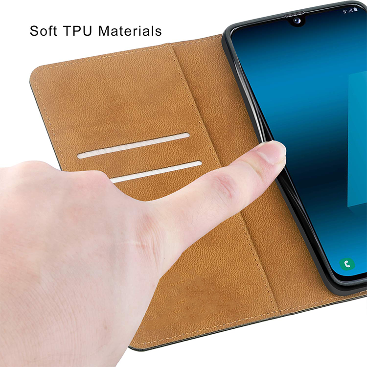 Samsung Galaxy A40 Hülle Tasche Echtleder Flip Case – Bild 4