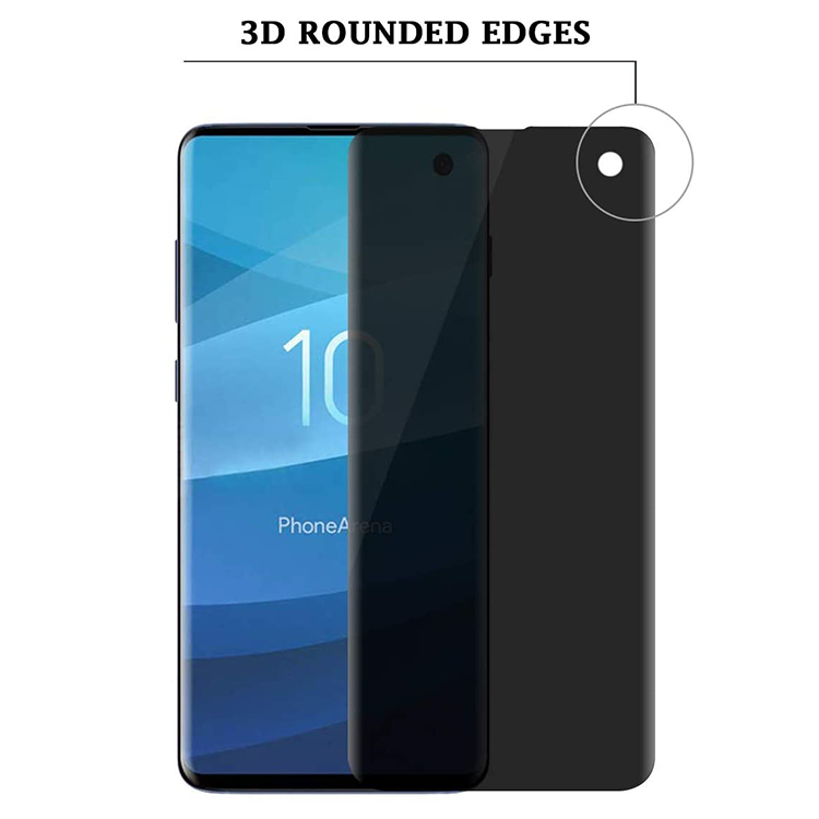 Alternative view of Samsung Galaxy S10+ Plus Privacy Vollbild Display Schutzfolie 0.1 mm