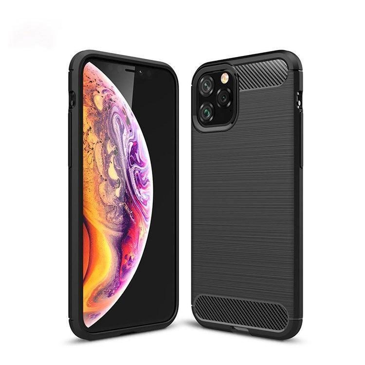 iPhone 11 Pro Schutz Hülle- Carbon Look - Schwarz