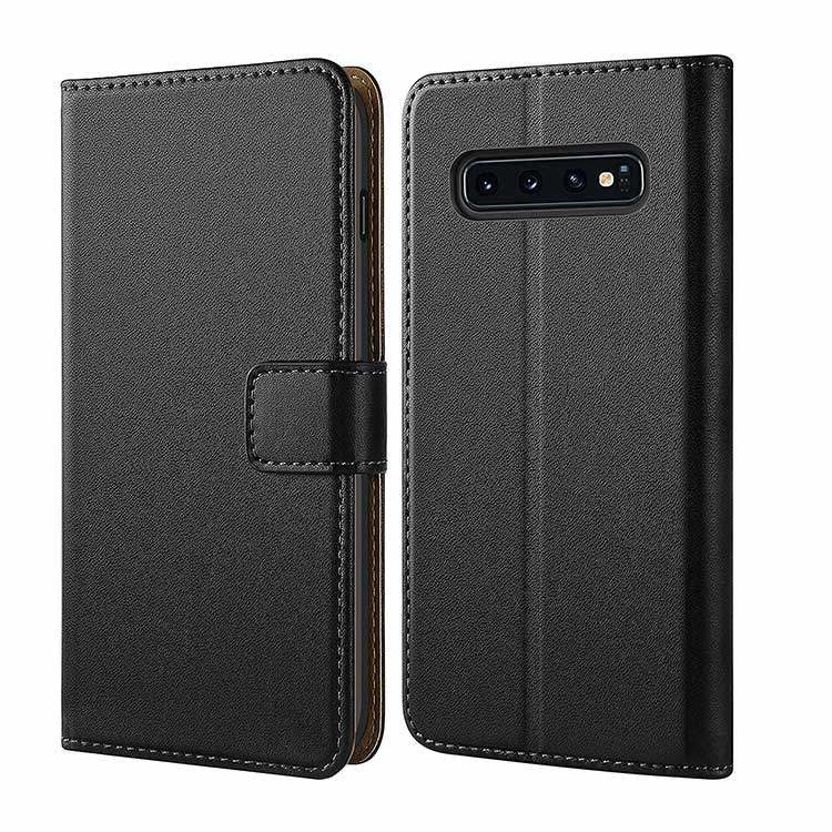 Samsung Galaxy S10+ Plus Hülle Tasche Echtleder Flip Case