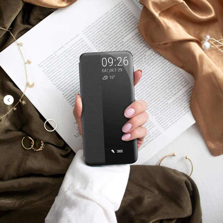 Huawei P40 Pro Smart View Flip Hülle - Schwarz – Bild 4