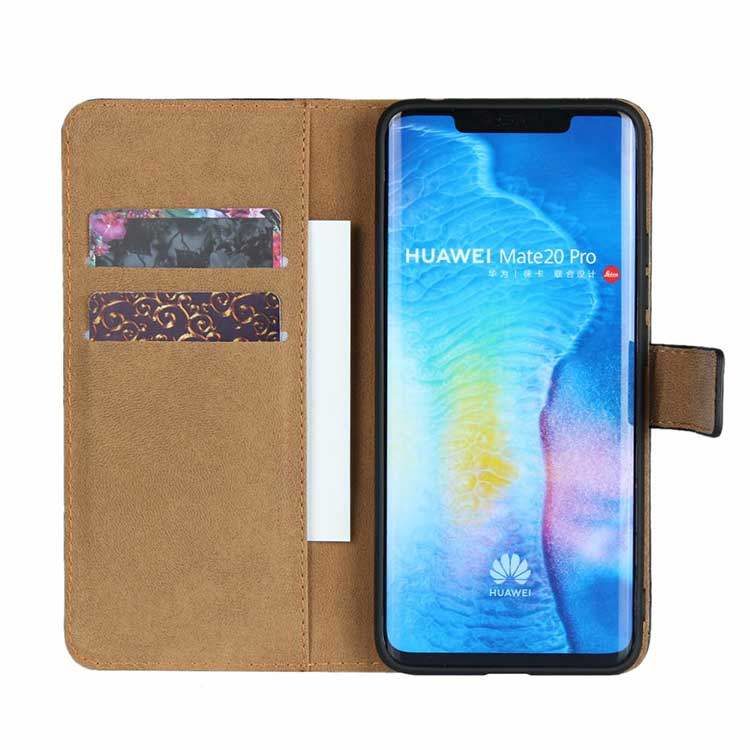 Huawei Mate 20 Pro Echtleder Tasche Flip Cover – Bild 5