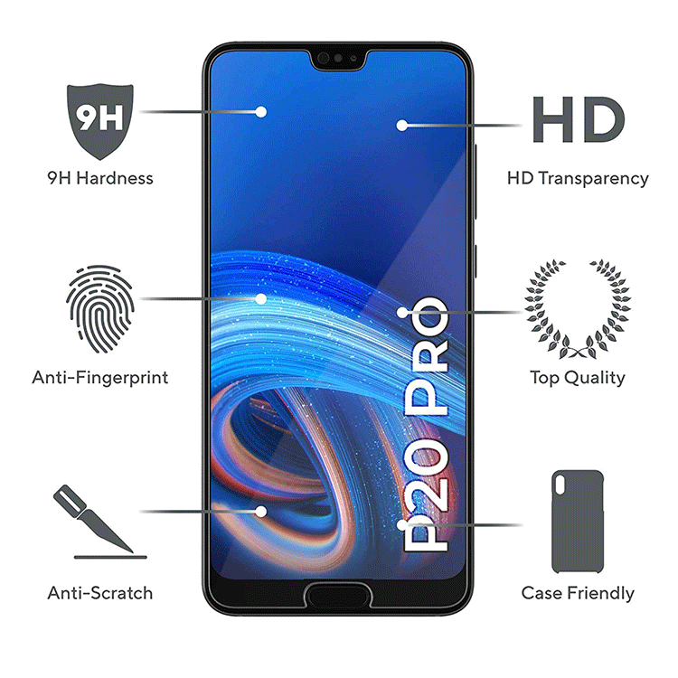 Alternative view of Huawei P20 Pro Schutzfolie 9H Härte