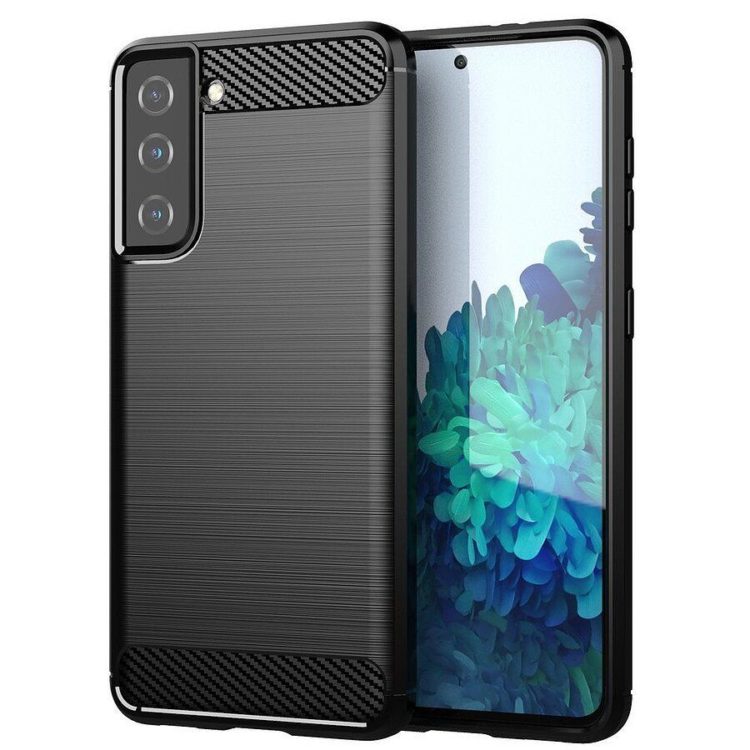 Samsung Galaxy S21 FE Hülle- Carbon Look - Schwarz