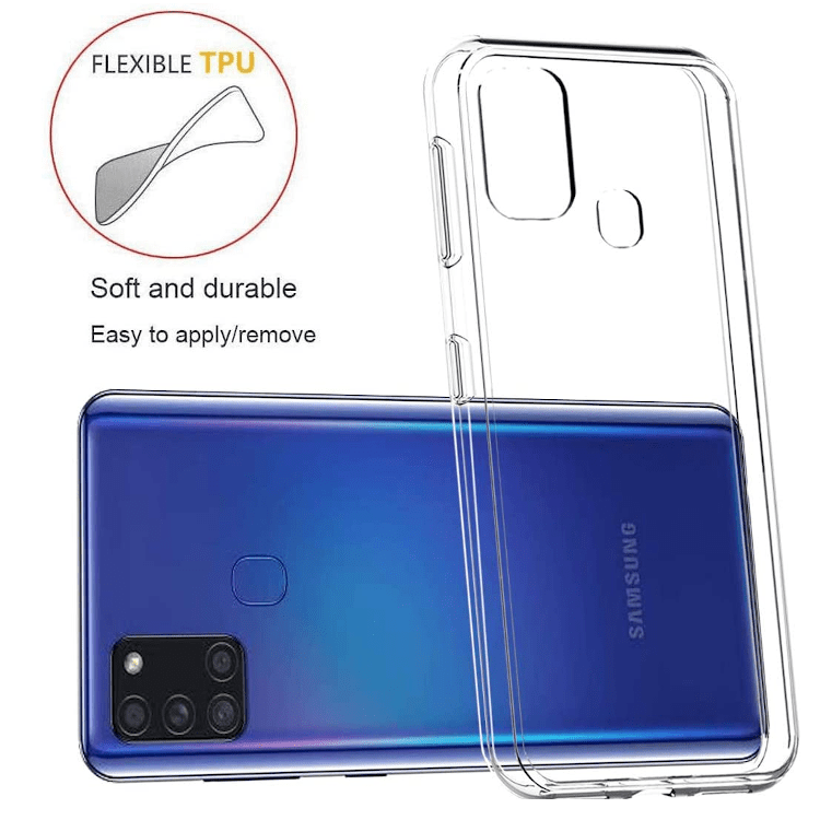 Alternative view of Samsung Galaxy A21s Gummi Hülle Case - Transparent