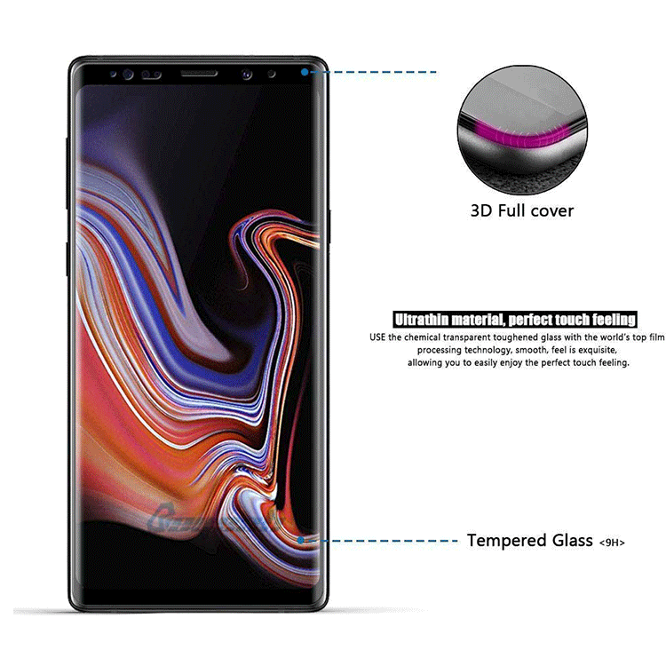Samsung Galaxy Note 9 3D Curved  Panzerglas – Bild 3