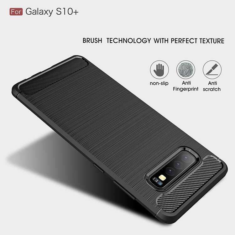 Alternative view of Galaxy S10 Plus Hülle - Carbon Fiber Design